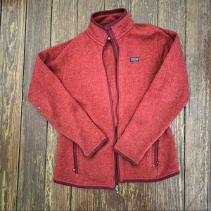 Patagonia better sweater jacket red size medium